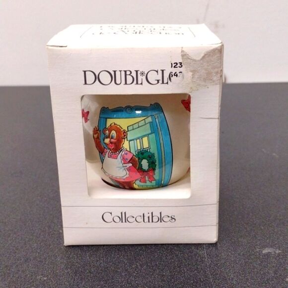 Vintage DOUBL*GLO Collectible Christmas Tree Ornament Bear Family‎ Original Box - Picture 2 of 5